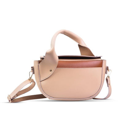 PU Leather Twisted Handle Handbag